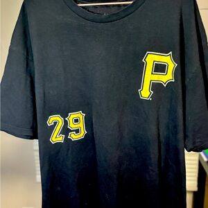 Men’s Pittsburgh Pirates Francisco Cervelli 29 Majestic Shirt Black Size XL